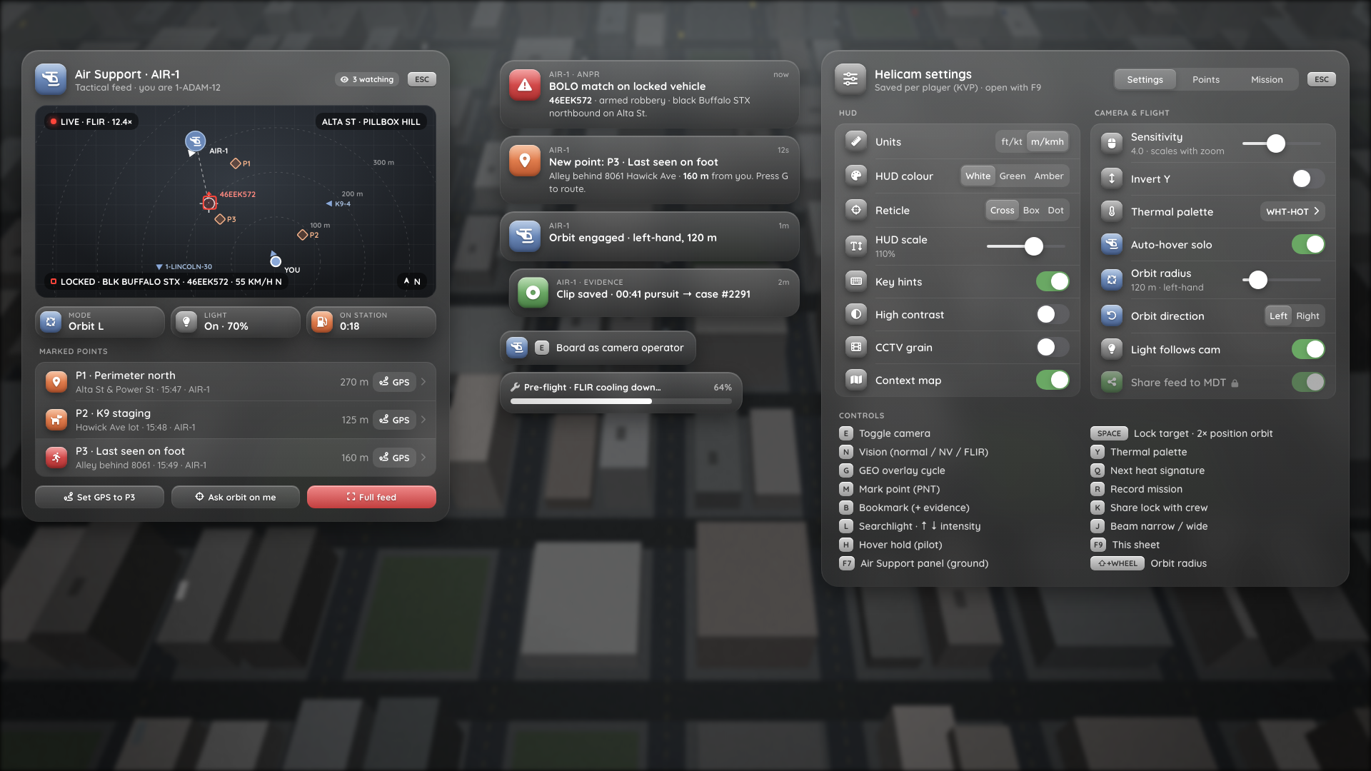 All NUI panels in dev mode